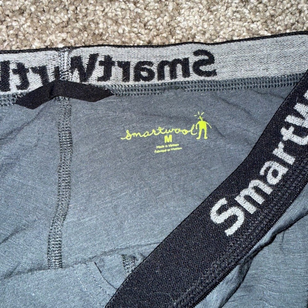 Smartwool Base Layer Pants Mens Medium Gray Excellent 100% Merino Wool Leggings - Picture 3 of 5